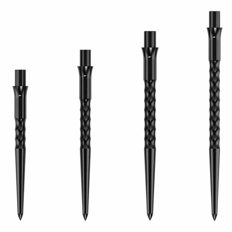 Caliburn Replaceable Dart Points – Ripple – No Lip – Black 28mm