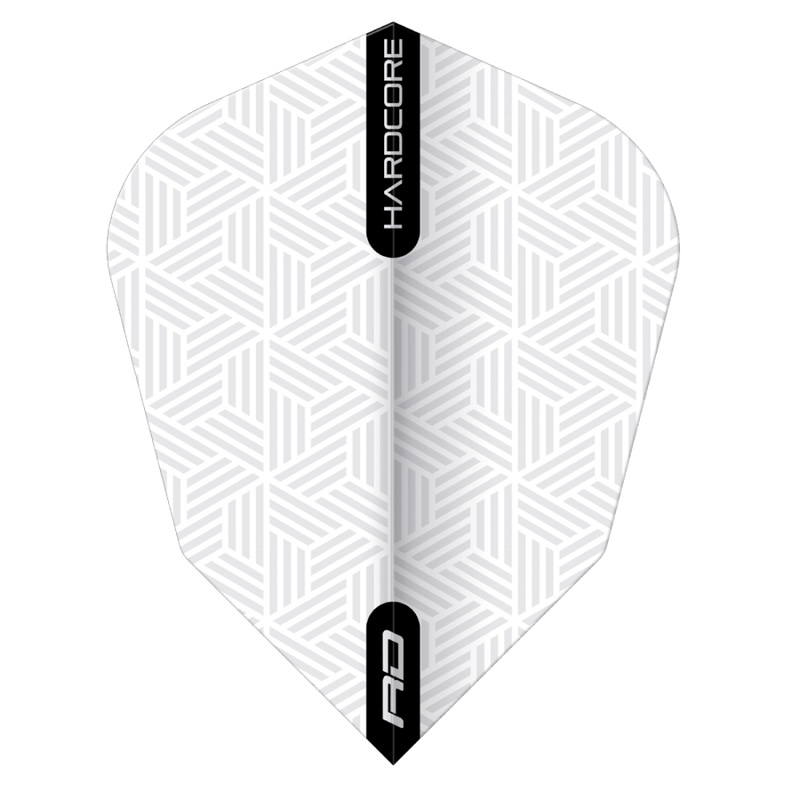 Hardcore V-Standard Dart Flights White V-Standard