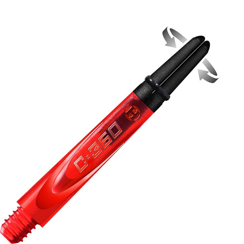Harrows Carbon 360 Dart Shafts – Midi Red