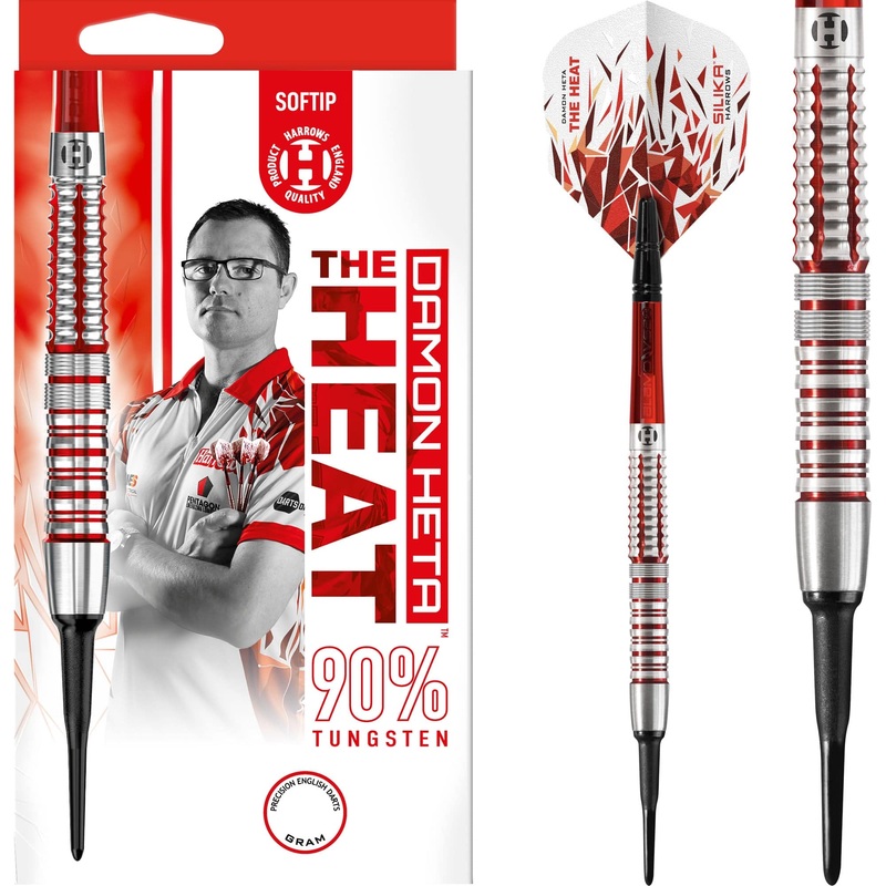 Harrows Damon Heta v2 Darts – Soft Tip – 90% – The Heat 18g