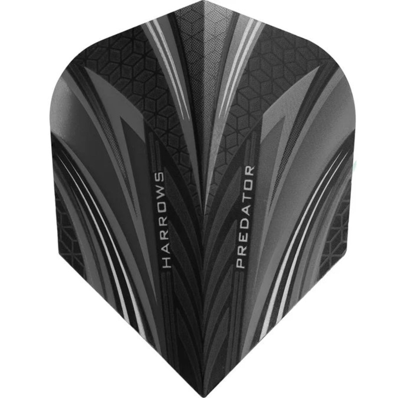 Harrows Prime Predator Smokey Black Standard Dart Flights Standard 100 Micron Extra Strong