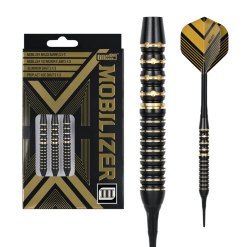One80 Mobilizer 03 18 gram Brass Soft Tip Dart Set