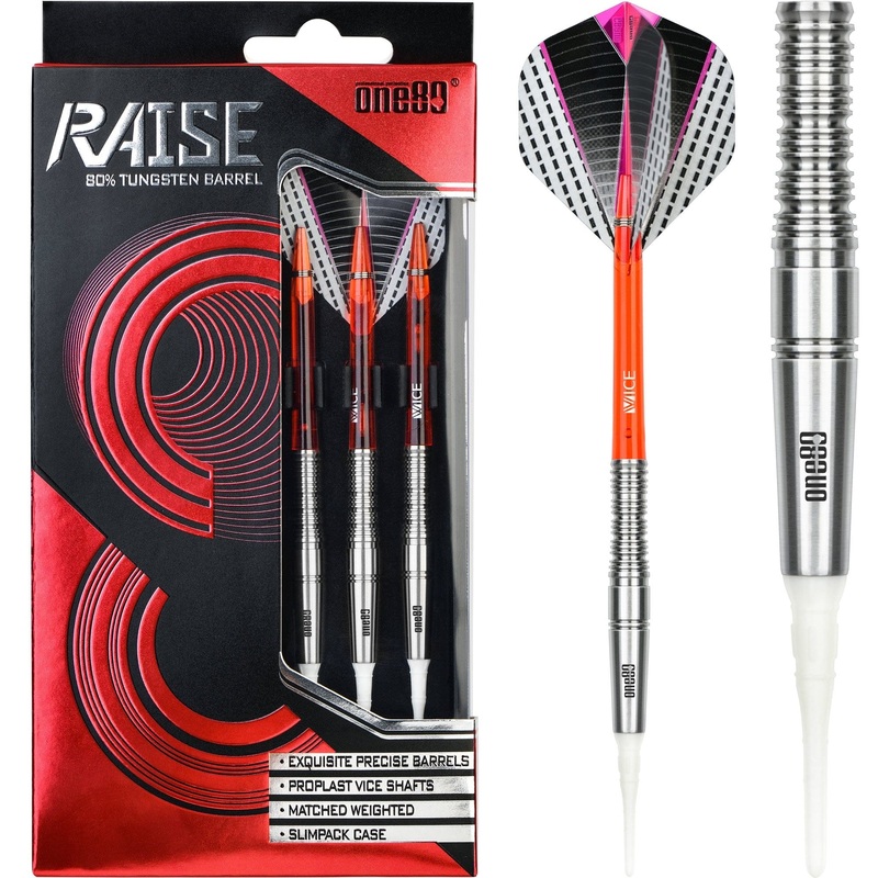 One80 Raise MT Darts – Soft Tip – Ringed 18g