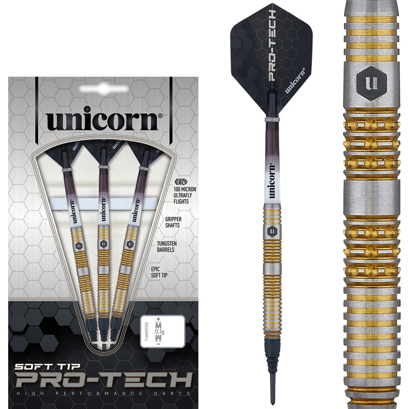 Protech Style 6 90% Tungsten Dart Soft Tip Darts by Unicorn 18 Gram
