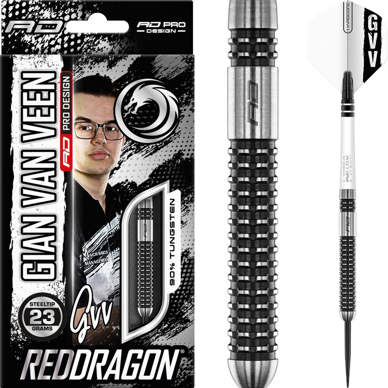 Red Dragon – Gian Van Veen Axis SE Darts – Steel Tip – 90% Tungsten – 21g 23g 21 grams