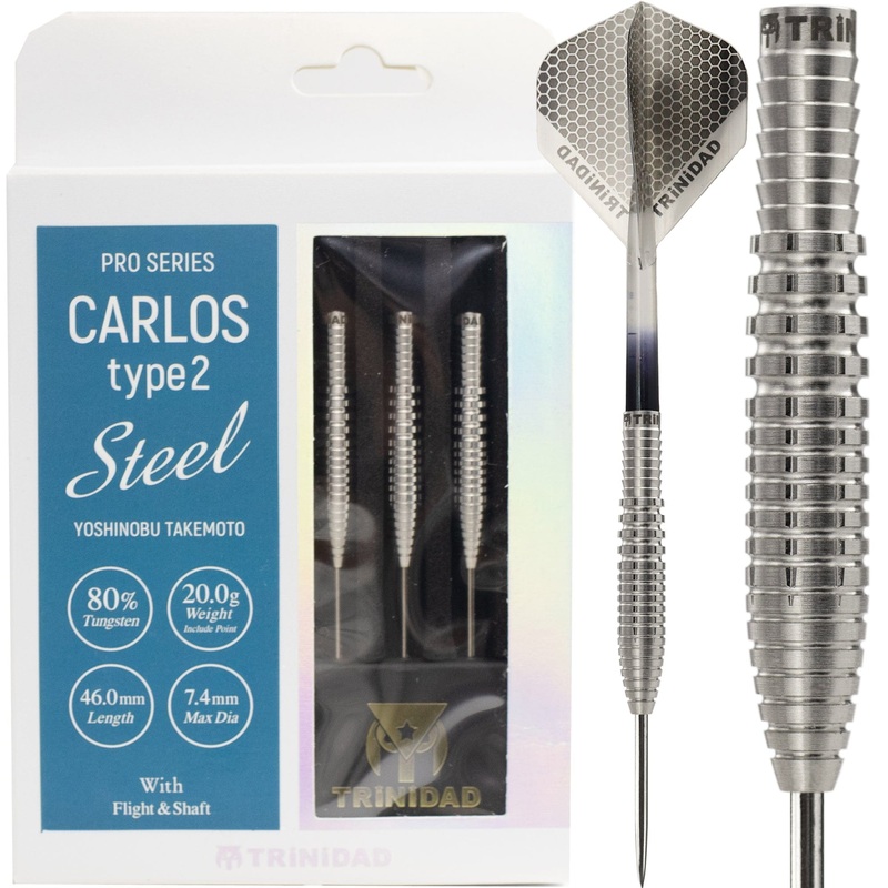 Trinidad Pro Darts – Steel Tip – 90% Tungsten – Carlos 2 – 20g