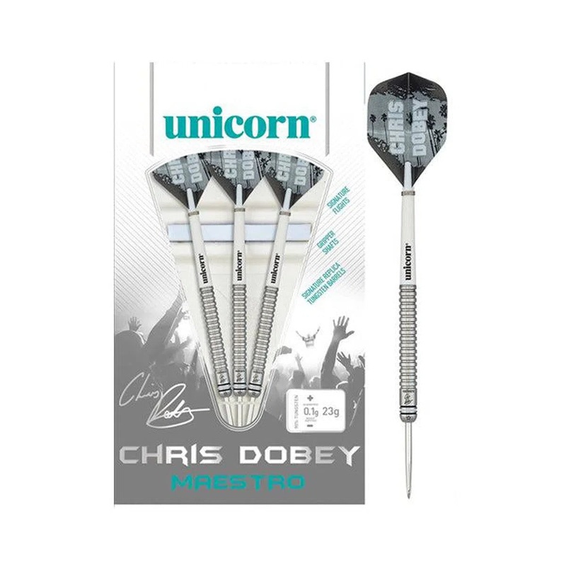 Unicorn Chris Dobey Maestro 90% Tungsten Steel Tip Darts 21 GRAM