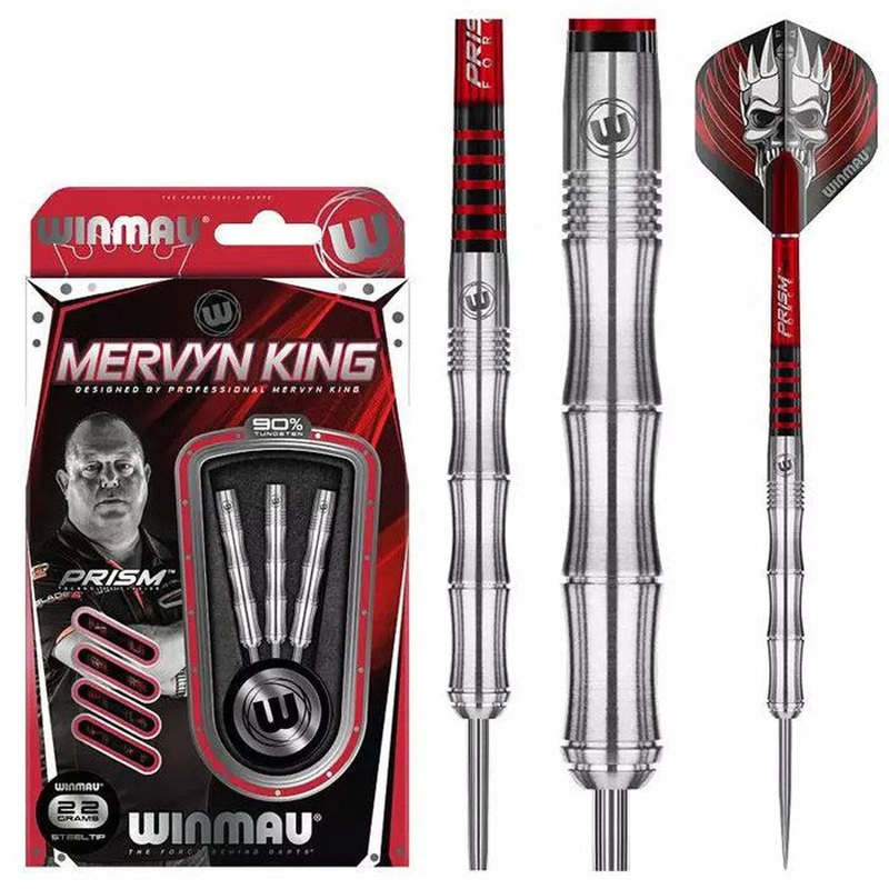 Winmau Mervyn King 90% Tungsten Steel Tip Darts 22 GRAM