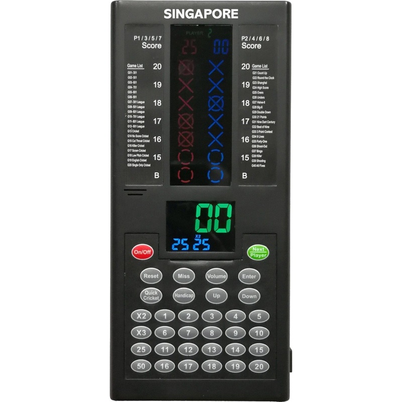 XQMax Electronic Dart Scorer – Darts Counter – Voice Prompts – inc Cricket – 40 Games