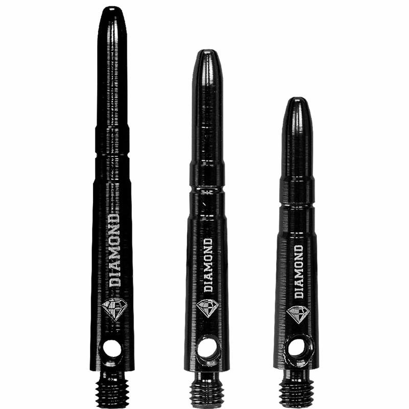 Cuesoul – Aluminium Dart Shafts – Diamond – Value Pack – 4 sets – Black Medium