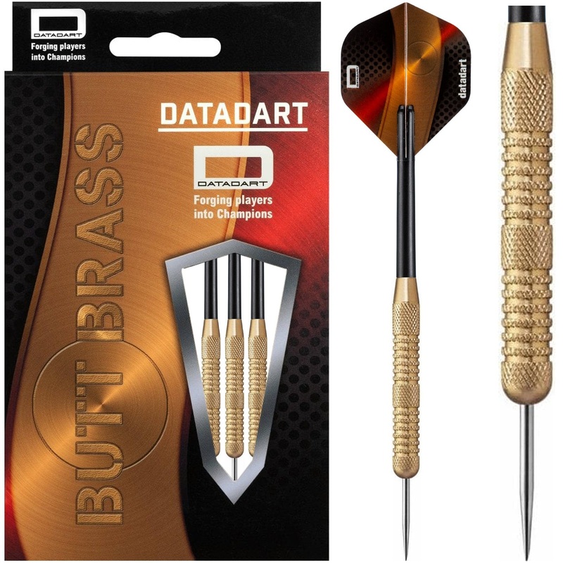 Datadart Butt Brass Darts – Steel Tip Brass – Knurled – 22g 22g