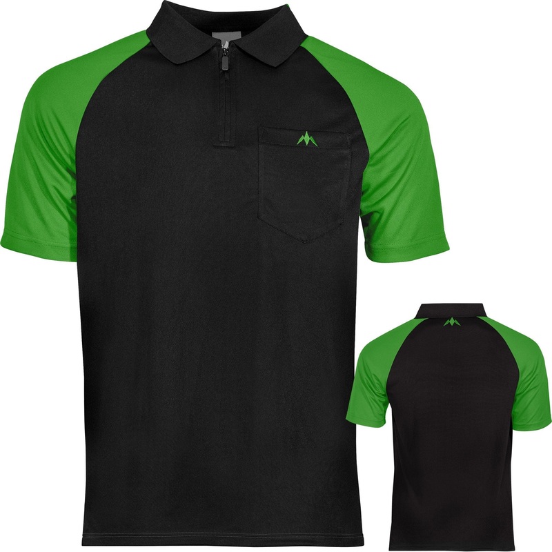 *Mission Darts EXOS Cool SL Dart Shirt – Black & Green 2XL