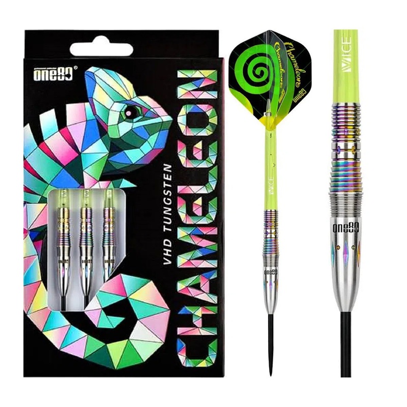 One80 Chameleon Ruby 90% Tungsten Steel Tip Darts 22 GRAM
