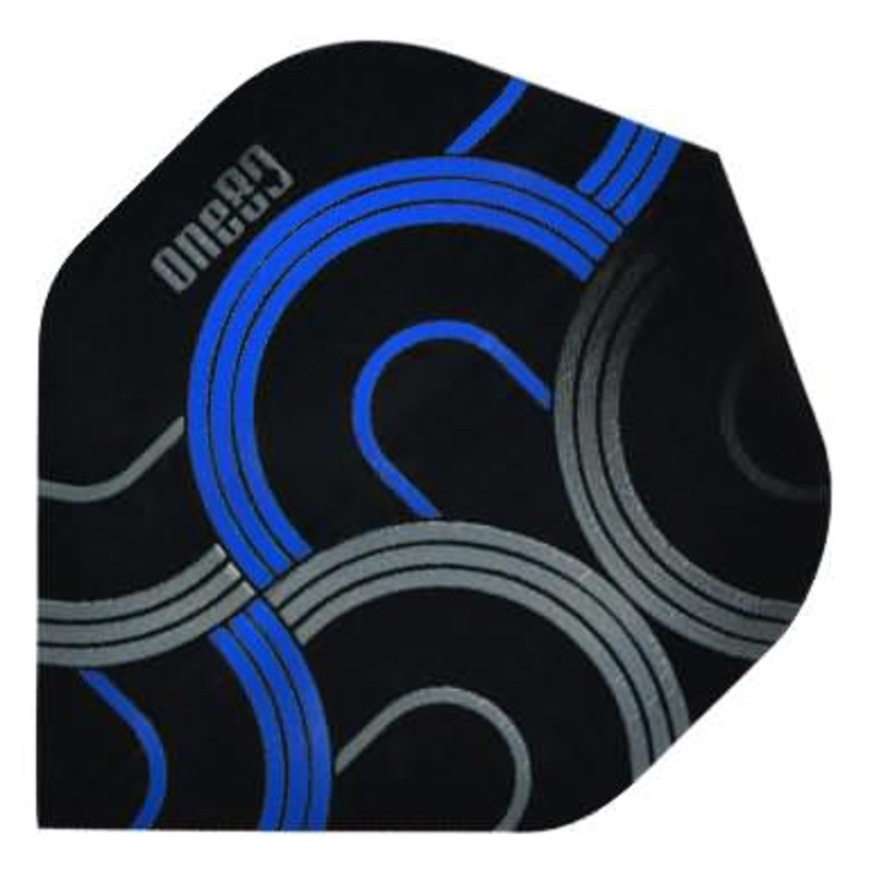 One80 Circult Black/Dark Blue Dart Flights Standard 100 Micron Poly