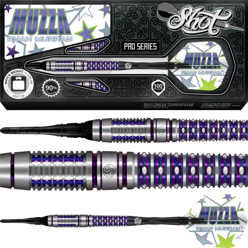 Shot – Ryan Murray Darts – Soft Tip – 90% Tungsten – 18g