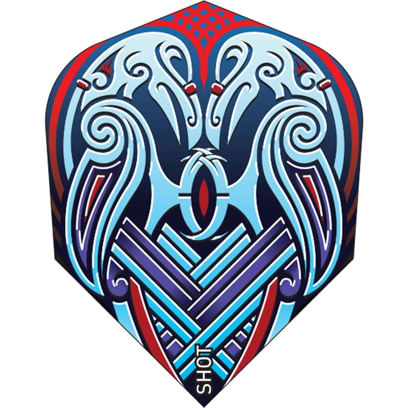 Shot Viking Raven Dart Flights – 100 Micron – Std – No6 – Blue