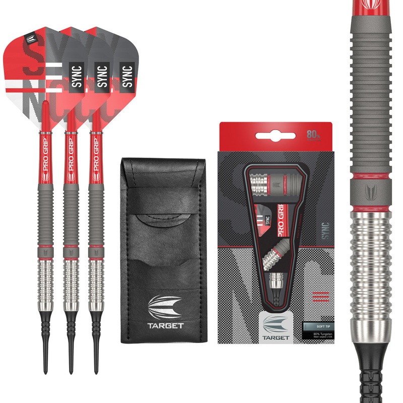 Sync 10 80% Tungsten Soft Tip Darts by Target 18 Gram