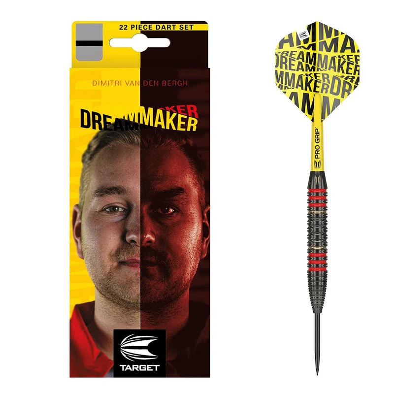 Target Darts Dimitri Van Den Bergh Brass Steel Tip Darts 22 GRAM