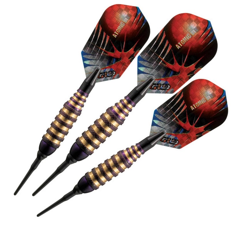 Viper Atomic Bee Darts – Soft Tip – Coated Alloy – Coloured Rings – Purple 16g