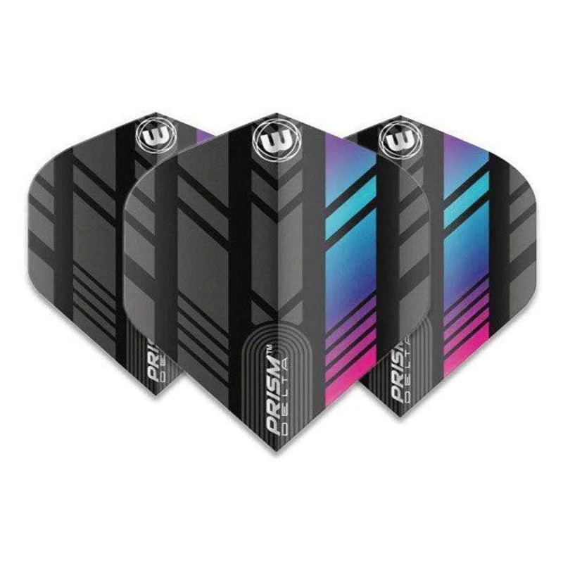 Winmau Prism Delta Extra Thick Standard Black & Blue & Pink Flights