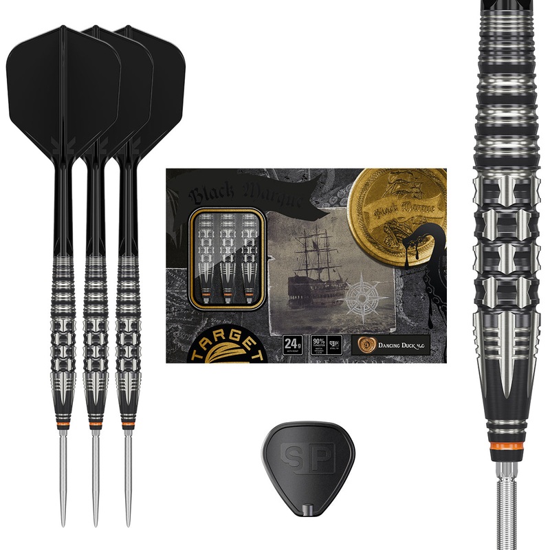 Black Marque Dancing Duck G4 90% Tungsten SP Steel Tip Darts by Target Japan 24 Gram