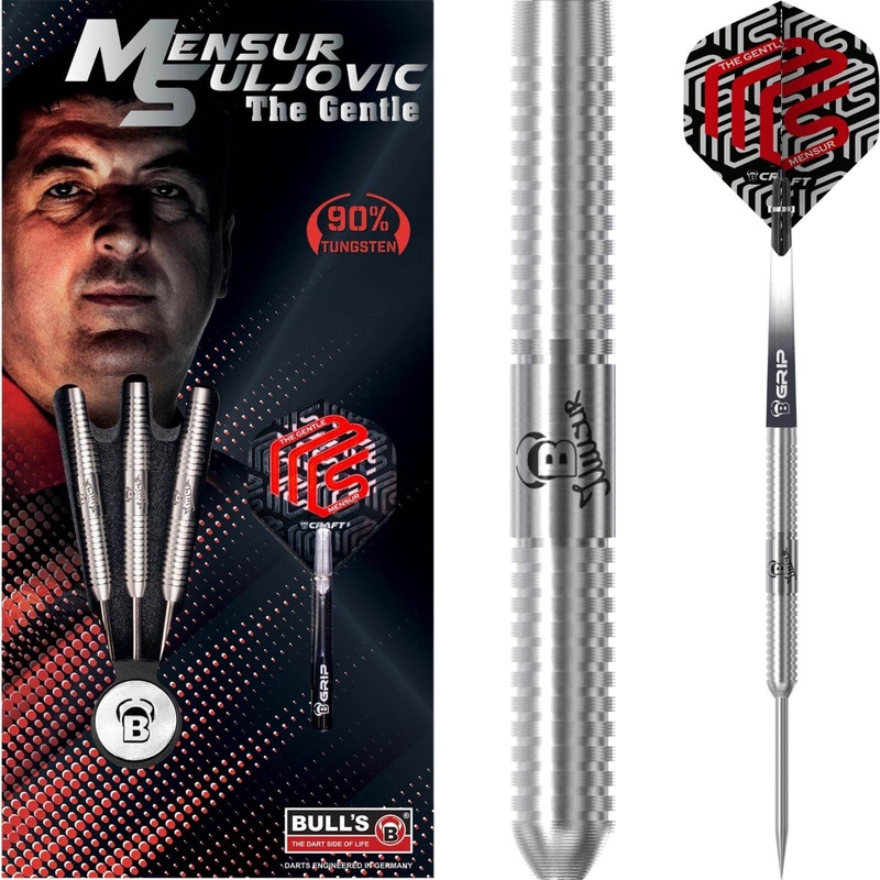 BULL’S – Mensur Suljovic Original Darts – Steel Tip – 90% Tungsten – 21g 23g 25g 21 grams