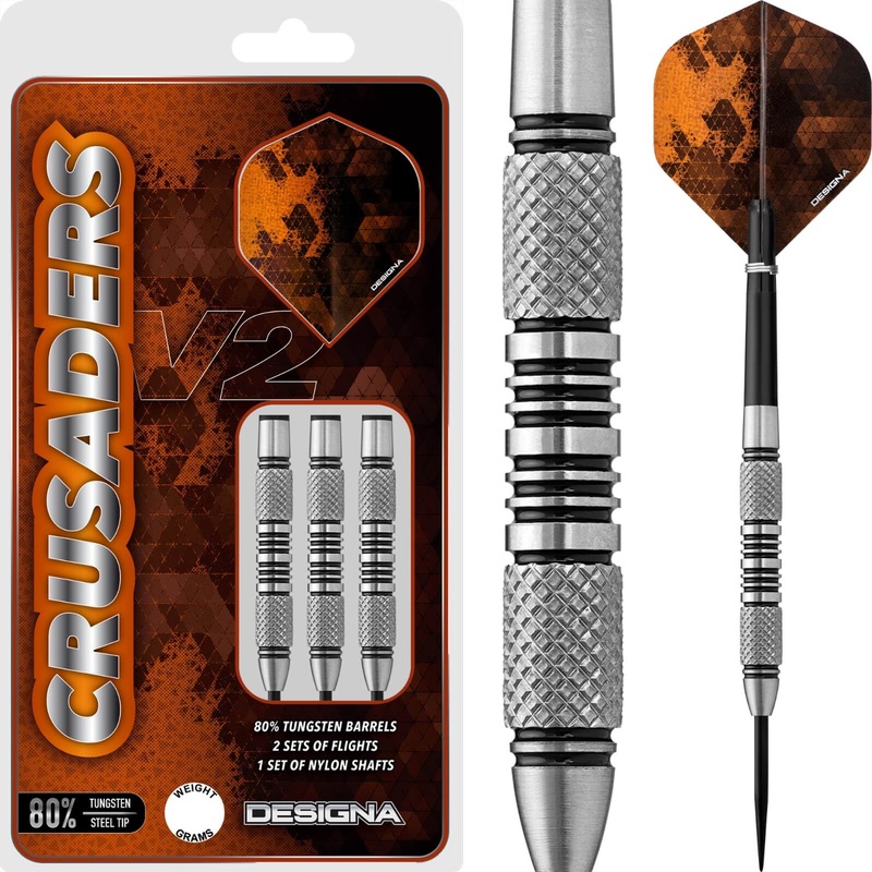 Designa – Crusader V2 M3 Darts – Steel Tip – 80% Tungsten – 20g 22g 24g 20 grams