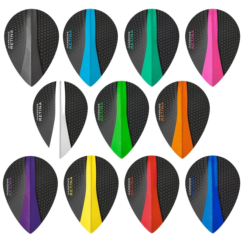 *Harrows Retina Dart Flights – Pear Aqua Blue