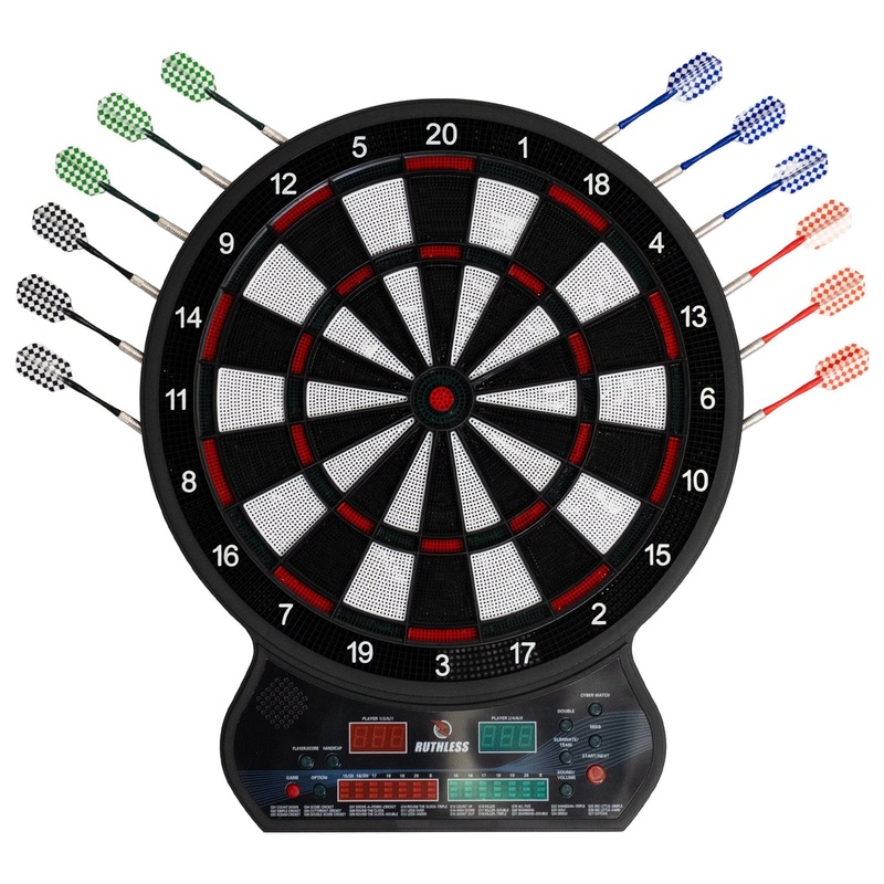 Ruthless R600 Electonic Dartboard – Soft Tip – inc 4 Sets of Darts – 8 players-27 Games
