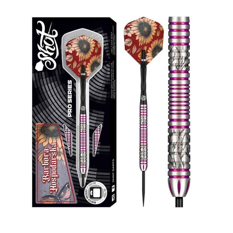 Shot Pro Series Barbora Hospodrsk 2.0 90% Tungsten Steel Tip Darts 23 GRAM