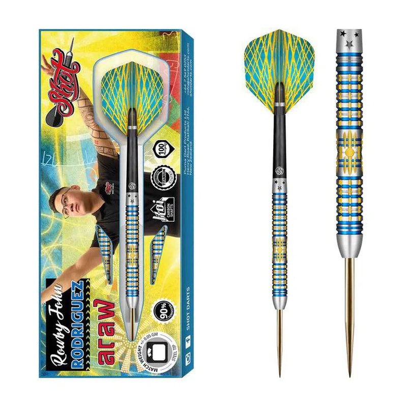 Shot Rowby-John Rodriguez Araw 90% Tungsten Steel Tip Darts 21 GRAM