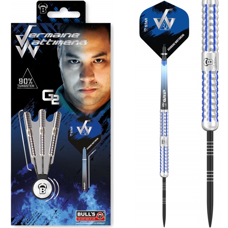 BULL’S Jermaine Wattimena Darts – Steel Tip – G2 – The Machine Gun 22g