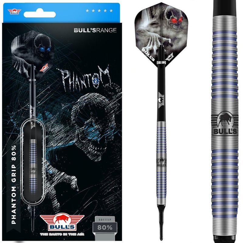 Bull’s NL Phantom Grip 80% Tungsten 18 gram Soft Tip Dart Set