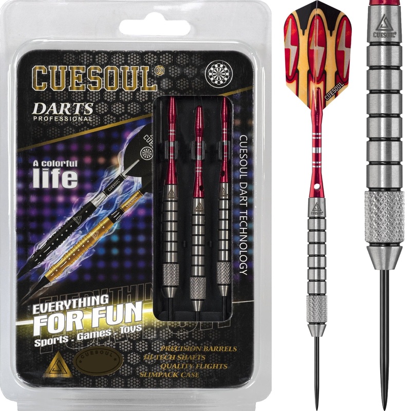 *Cuesoul – Steel Tip Tungsten Darts – Traditional – Knurled – 28g 28g