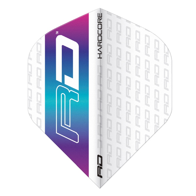 Hardcore XT RD Logo Rainbow Standard Dart Flights by Red Dragon