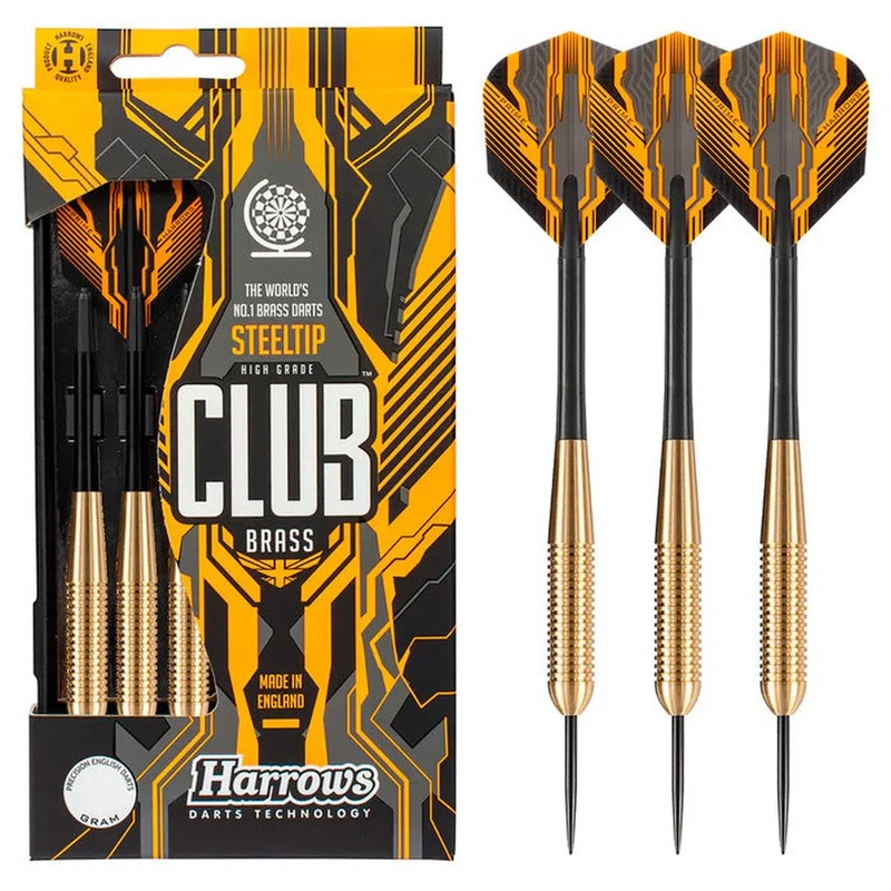 Harrows Club Brass Ringed Steel Tip Darts 19 GRAM