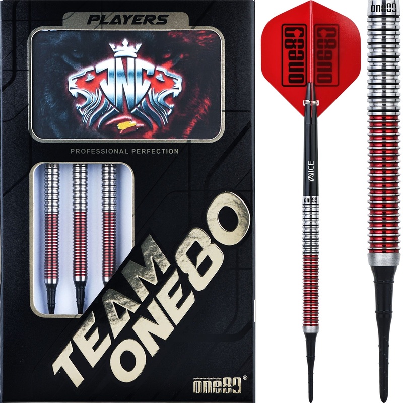 One80 Jaime Nuez Cortes Darts – Soft Tip – JNC – Signature Darts – Electric Red 19g