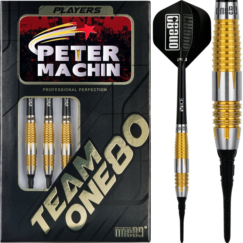 One80 Peter Machin Darts – Soft Tip – Signature – V2 – Gold – 18g 18g