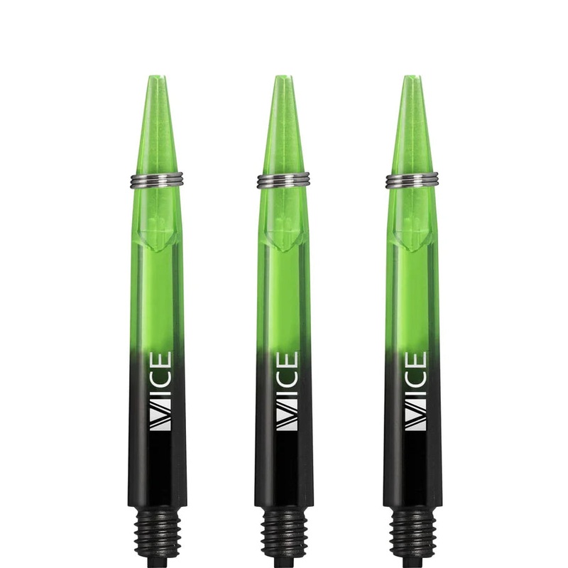 One80 Proplast Vice Dart Shafts – Black/Neon Green – In Between Polycarbonate In Between (41mm in length excluding thread) Black/Neon Green