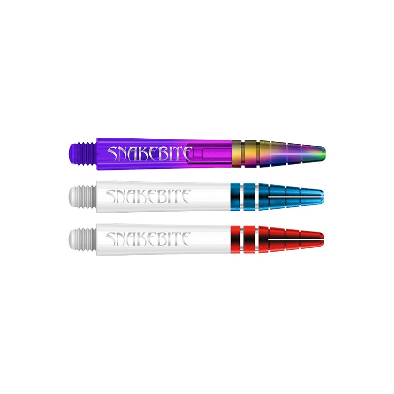 Peter Wright Snakebite Logo Nitro Ionic Dart Stems by Red Dragon Short Purple