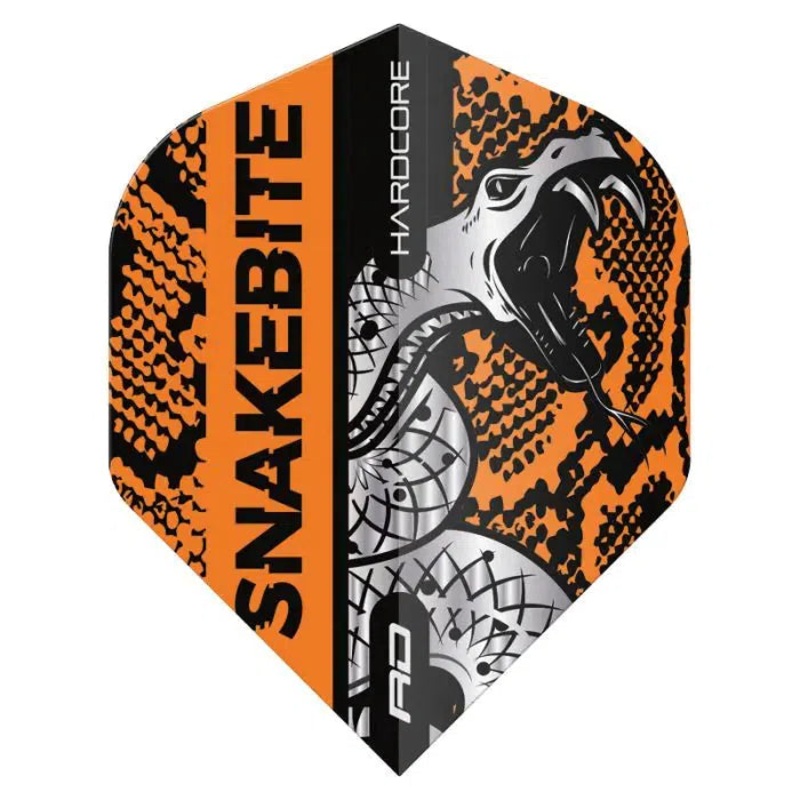 Red Dragon Hardcore Snakebite Coiled Snake Orange Flights