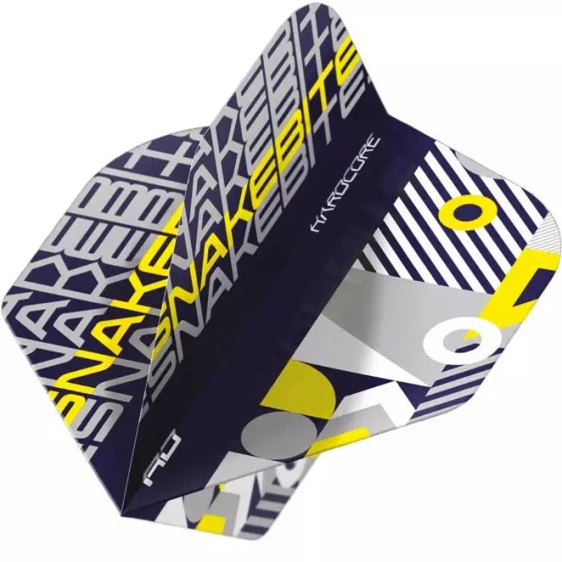 Red Dragon Hardcore Snakebite Stack Black & Yellow Flights