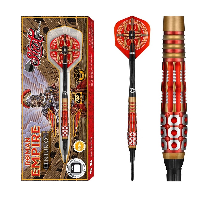 Shot Roman Empire Centurion 90% Tungsten Soft Tip Darts 18 GRAM
