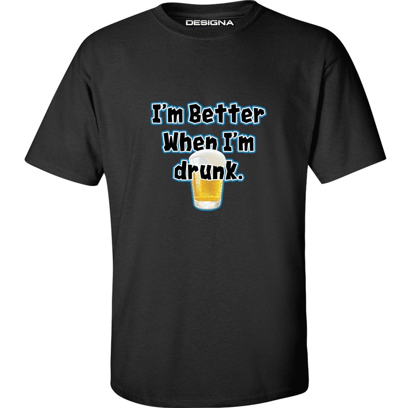 T Shirt – Humour Dart T-Shirt – Black – Better When Drunk 2XL