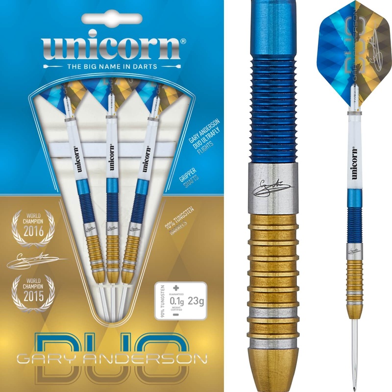 Unicorn – Gary Anderson Duo Darts – Steel Tip – 90% Tungsten – 21g 23g 21 grams
