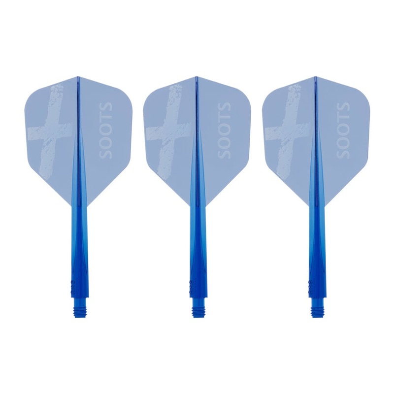 Condor AXE Dart Flights – Small – Alan Soutar – Soots – Clear Blue Short