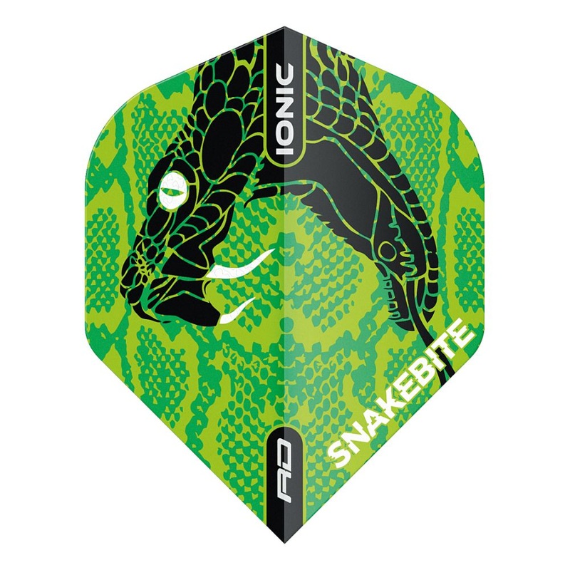Hardcore Ionic Snakebite Head Dart Flights Green No2 Standard