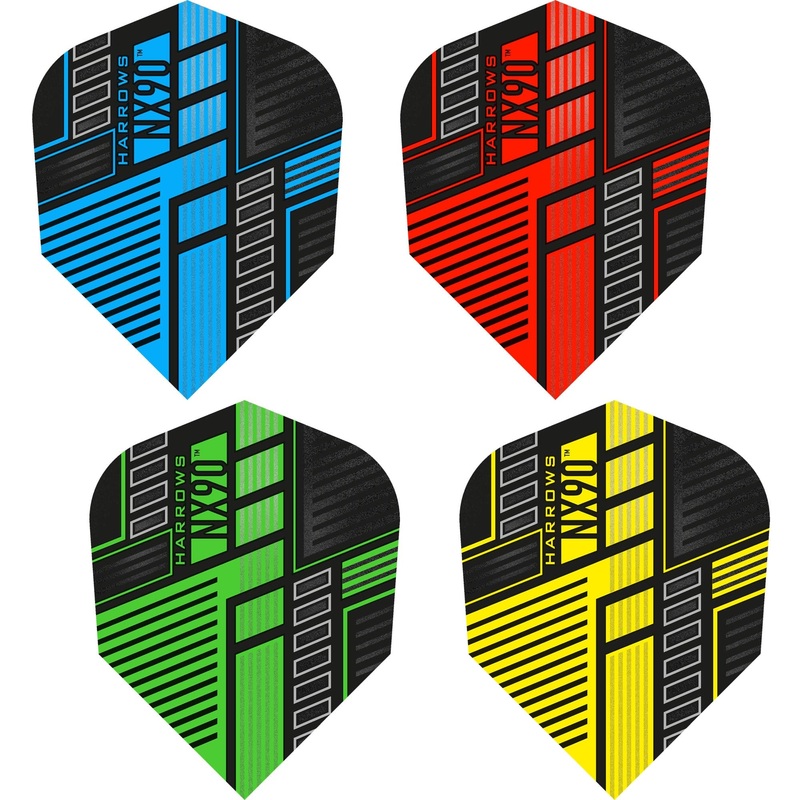 *Harrows NX90 Dart Flights – No6 – Std Yellow