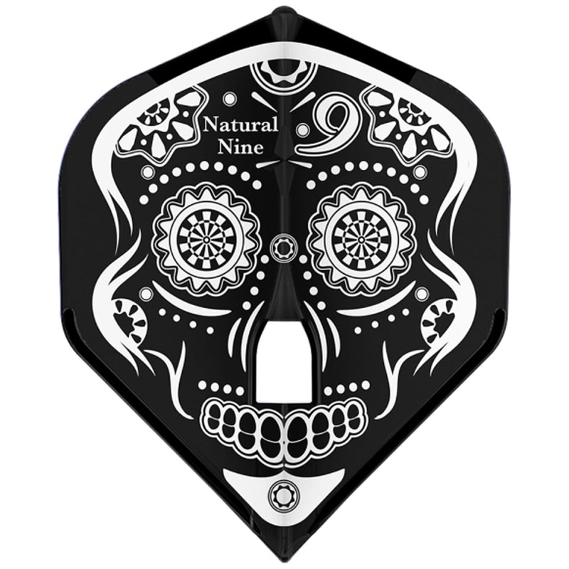 L-Style Pro Natural Nine Calavera Black Dart Flights – L1 / Standard