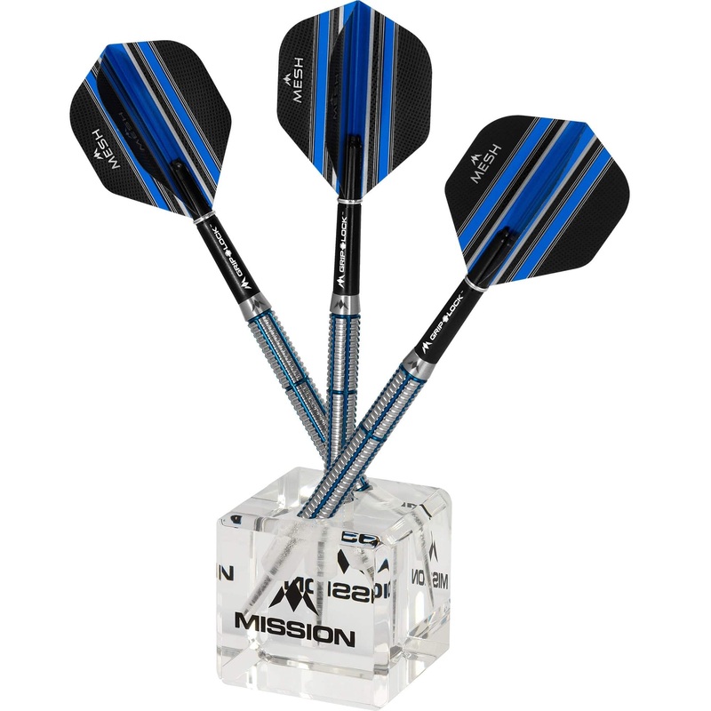 Mission Cube – holds 3 darts – Transparent Acrylic Dart Display Stand